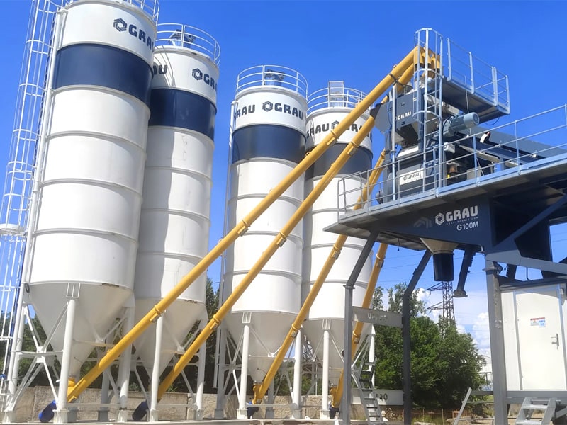 New GRAU G100M Mobile Concrete Batching Plant in Tbilisi, Georgia